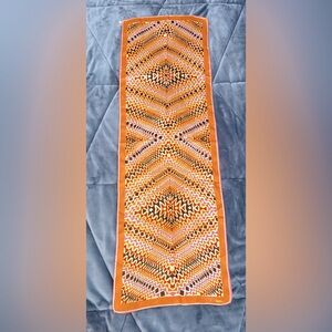 VTG Vera by Vera Neumann Rectangular Orange Geometric Pattern Acetate Scarf
